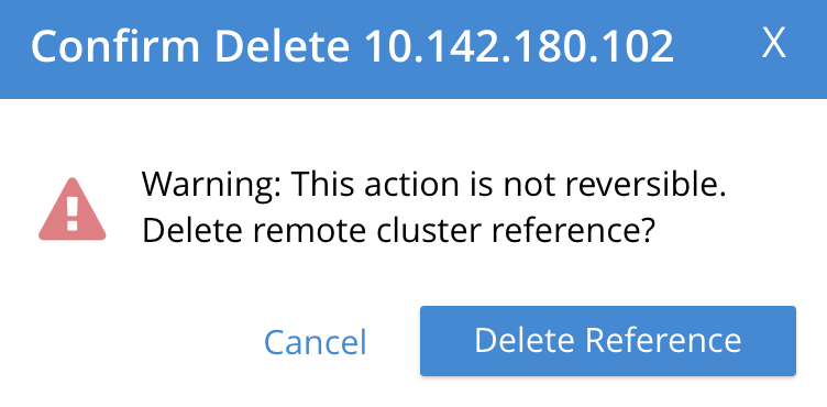 xdcr confirm delete reference